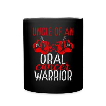 Uncle Oral Cancer Awareness Niece Nephew - Tasse einfarbig - Schwarz - Vorne