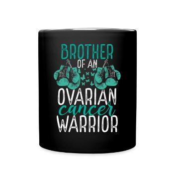 Brother Ovarian Cancer Awareness Sibling Twin - Tasse einfarbig - Schwarz - Vorne
