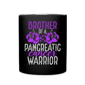 Frère Frère et sœur Frère et sœur Sensibilisation au cancer du pancréas Jumeau - Mug uni - noir - Devant