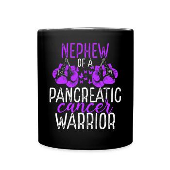 Nephew Pancreatic Cancer Awareness Aunt Uncle - Tasse einfarbig - Schwarz - Vorne