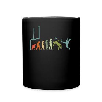 Football player Rugby-ball Football-Game Evolution - Full Colour Mug - black - Front