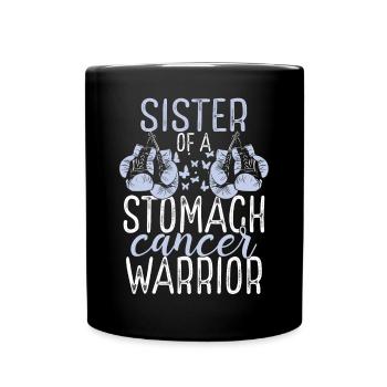 Sister Stomach Cancer Awareness Sibling Twin - Tasse einfarbig - Schwarz - Vorne