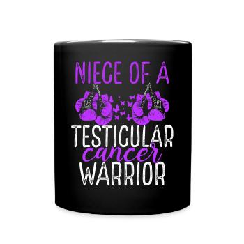 Nièce Sensibilisation au cancer des testicules Tante Oncle - Mug uni - noir - Devant