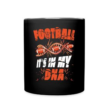 Joueur de football Rugby-ball C’est dans mon ADN américain - Mug uni - noir - Devant