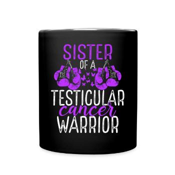 Soeur Sensibilisation au cancer du testicule Jumelle jumelle - Mug uni - noir - Devant