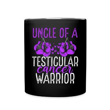 Oncle Sensibilisation au cancer du testicule Nièce Neveu - Mug uni - noir - Devant
