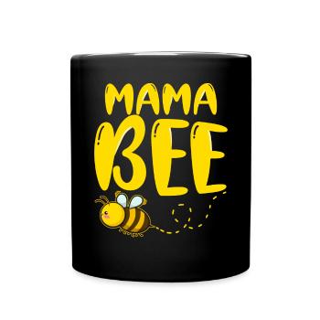 Mama Bee Imker Imkerin Honig Bauer Bienen - Tasse einfarbig - Schwarz - Vorne