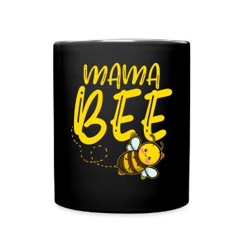 Mama Bee Imker Imkerin Honig Bauer Bienen - Tasse einfarbig - Schwarz - Vorne