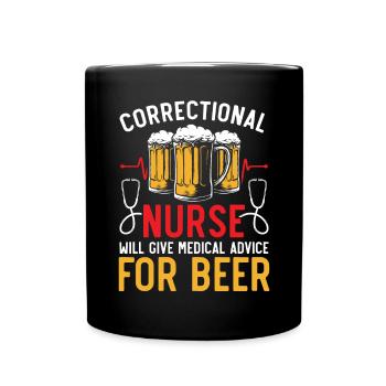 Correctional Nurse Medical Worker Gefängniskrankenschwester - Tasse einfarbig - Schwarz - Vorne
