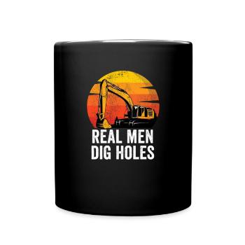 Excavator Excavator Driver Construction Machine Construction Worker Job - Full Colour Mug - black - Front