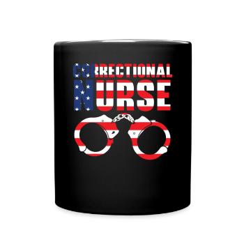 Correctional Nurse Medical Worker Gefängniskrankenschwester USA - Tasse einfarbig - Schwarz - Vorne