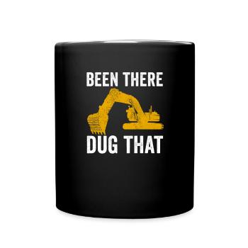 Excavator construction worker excavator driver construction machine job - Full Colour Mug - black - Front