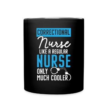Correctional Nurse Medical Worker Gefängniskrankenschwester - Tasse einfarbig - Schwarz - Vorne