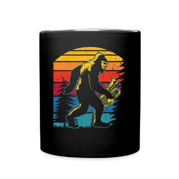 Bigfoot Joueur de tuba Musicien d’instruments de musique - Mug uni - noir - Devant