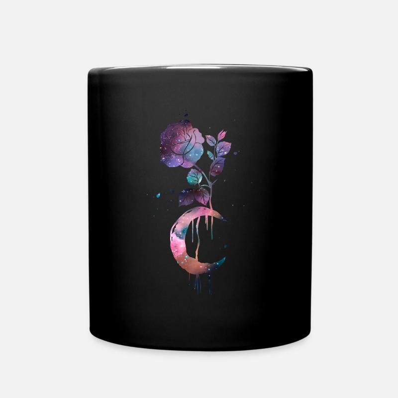 Occulte Vintage Moon Rose Witchcraft Sorcière occulte - Mug uni - noir