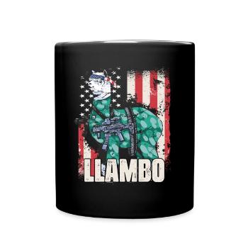 LLambo Alpaga Lama Drôle - Mug uni - noir - Devant