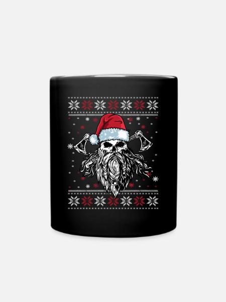 Viking Ugly Christmas – Valhalla Wikinger Outfit - Tasse einfarbig - Schwarz