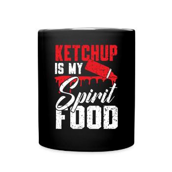 Ketchup Is My Spirit Food Lover Condiments - Full Colour Mug - black - Front