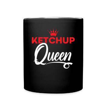 Condiments Food Lover Tomato Ketchup Queen - Full Colour Mug - black - Front