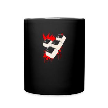 Bloody Gamer WASD - Tasse einfarbig - Schwarz - Vorne