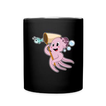 Pêche au filet de débarquement des pêcheurs pieuvres - Mug uni - noir - Devant