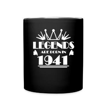 1941 - Jahrgang 1941 - Tasse einfarbig - Schwarz - Vorne