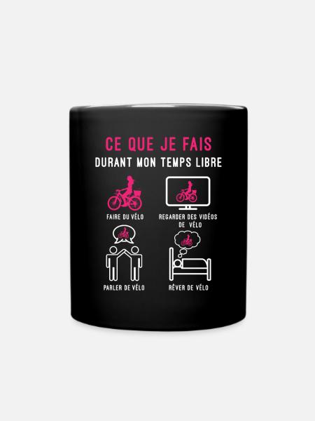 vélo temps libre cadeau cycliste femme - Mug uni - noir