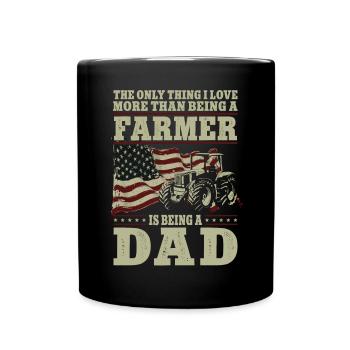 Farming Farmer Dad Father Vintage - Full Colour Mug - black - Front