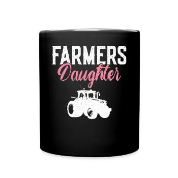 Farming Farmer Daughter Vintage - Full Colour Mug - black - Front