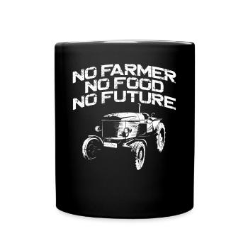 Farming Farmer Vintage Tractor No - Mug uni - noir - Devant