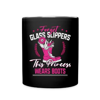Farming Farmer Girl Female Forget - Tasse einfarbig - Schwarz - Vorne