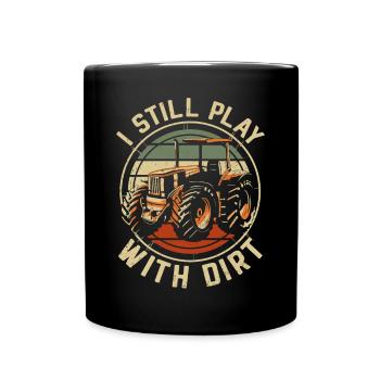 Farming Farmer Vintage Tractor - Tasse einfarbig - Schwarz - Vorne