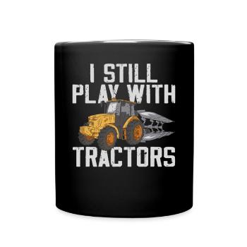 Farming Farmer Vintage Tractor I - Tasse einfarbig - Schwarz - Vorne