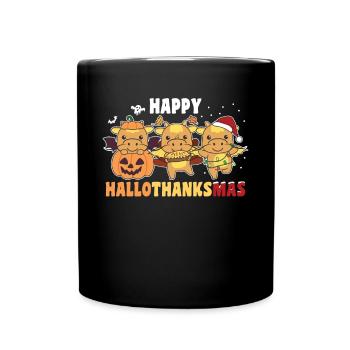Joyeux Hallothanksmas Dragon de Noël Dragon - Mug uni - noir - Devant