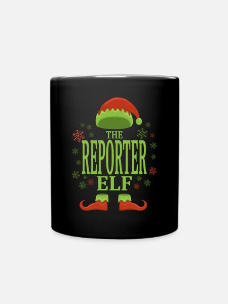 Reporter Elfe de Noël - Mug uni - noir