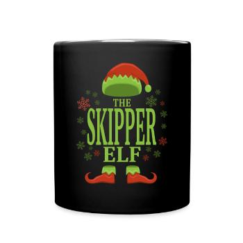 Skipper Christmas Elf - Full Colour Mug - black - Front