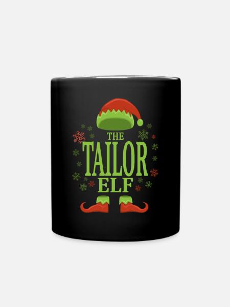 Schneider Weihnachtself - Tasse einfarbig - Schwarz