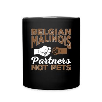 Malinois Belgian Shepherd Mechelaar Dog - Full Colour Mug - black - Front