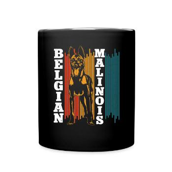 Malinois Belgian Shepherd Mechelaar Dog - Full Colour Mug - black - Front