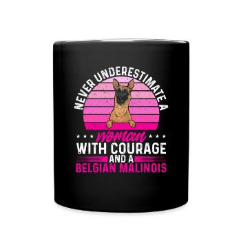 Malinois Belgian Shepherd Mechelaar Dog - Full Colour Mug - black - Front