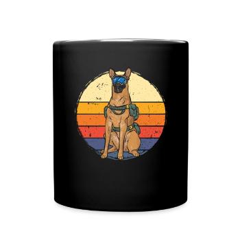 Malinois Belgian Shepherd Mechelaar Dog - Full Colour Mug - black - Front