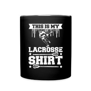 This is my Lacrosse - Tasse einfarbig - Schwarz - Vorne