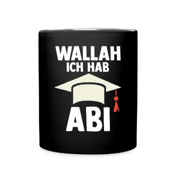 Abitur Abiturient Abifeier Abi - Tasse einfarbig - Schwarz - Vorne