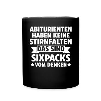 Abiturient Abifeier Abi Abitur - Tasse einfarbig - Schwarz - Vorne