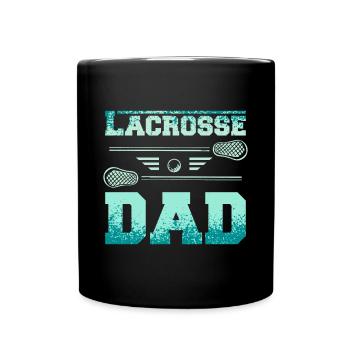 Fathers Day Daddy Lacrosse Dad - Tasse einfarbig - Schwarz - Vorne