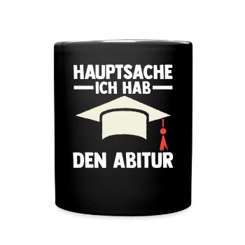 Abitur Abiturient Abi Abifeier - Tasse einfarbig - Schwarz - Vorne