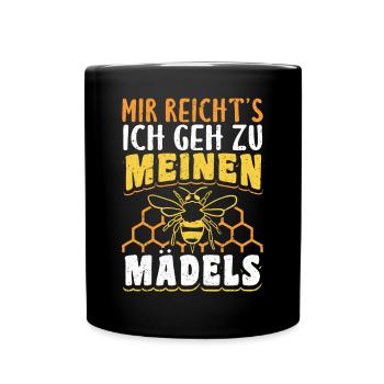 Mir Reichts Ich Geh Zu Meinen Mädels - Tasse einfarbig - Schwarz - Vorne
