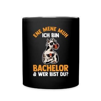 Student Akademiker Uni Abschlussfeier Bachelor - Tasse einfarbig - Schwarz - Vorne