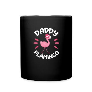 Flamingo Père Oiseau Rose Cadeau de la fête des pères - Mug uni - noir - Devant