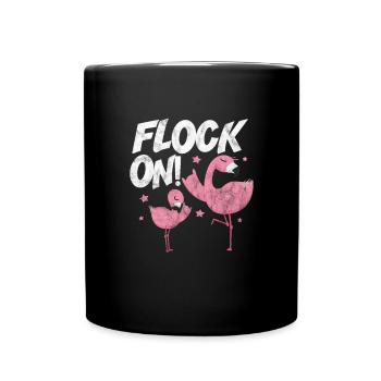 Flamant - Mug uni - noir - Devant